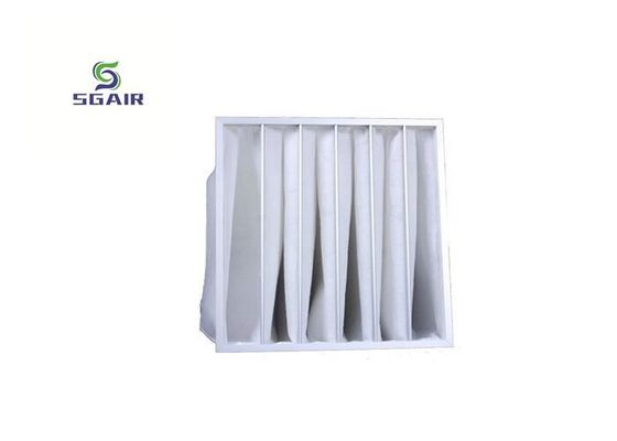 White 1micron F5 Aluminum Bag Filter , Medium Efficiency Filter