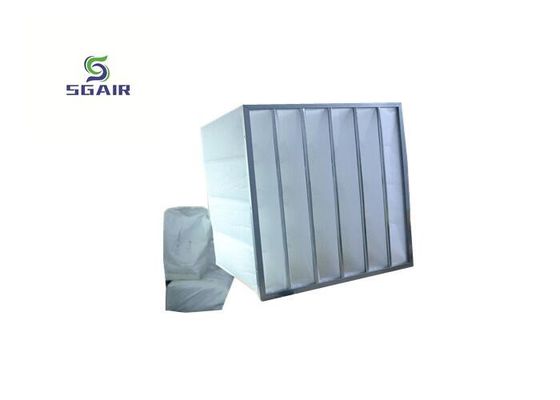 F7 Aluminum Bag Filter Customized With 99.97% H13~H14 Efficiency