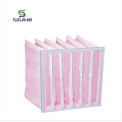 Galvanized Steel Synthetic Media G4 8 Pockets Hepa Filtration Systems Green