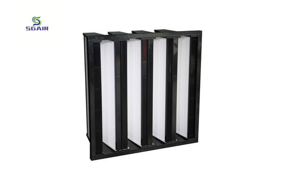 High Filtration Efficiency Pleated Air Filters F9 12x24x12 For Cleanroom
