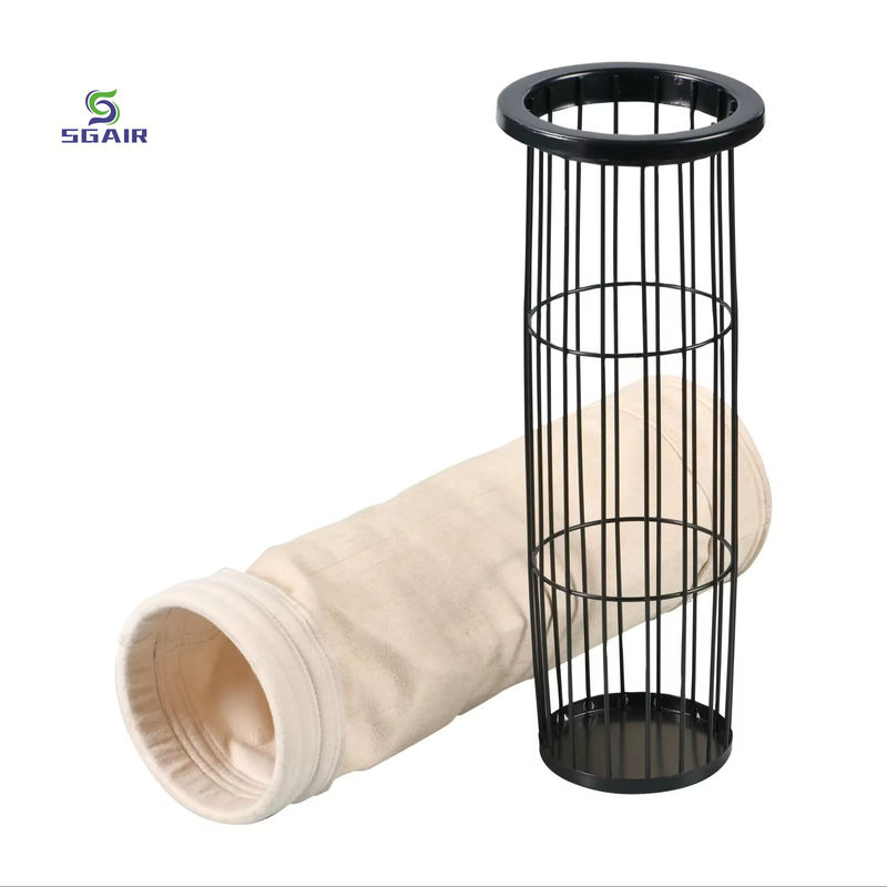 Fiberglass Dust Bag Filter Heat Resistant with 55%-95% Efficiency