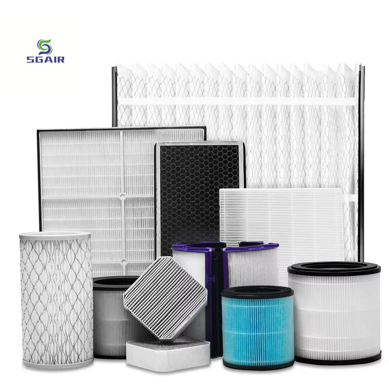 Anti Corrosion Air Conditioning Hepa Filters Low Resistance 65%-95%