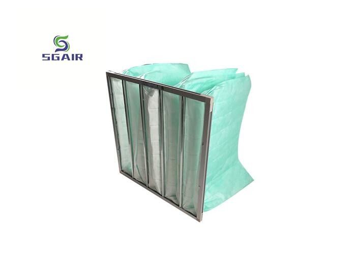 Hospital Use Aluminum Alloy Frame Fiberglass F8 Bag Filter For AC