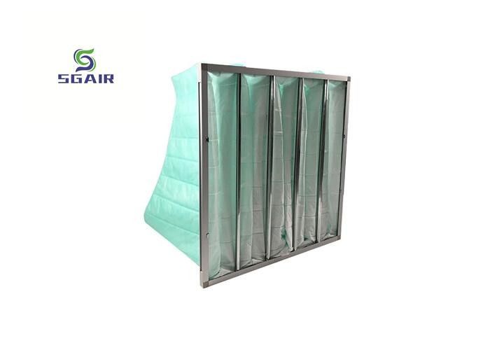 Glass Fiber H14 Aluminum Bag Filter ,  Pocket Air Filter 21mm