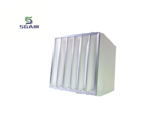 99.97% F9 Aluminum Bag Filter , Synthetic Fiber Filter For Air Conditioner