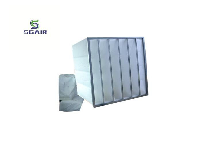 F7 Aluminum Bag Filter Customized With 99.97% H13~H14 Efficiency