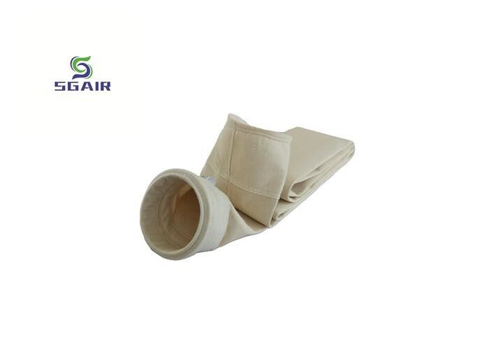 Polypropylene Fiberglass Dust Bag Filter Natural Color CE Certificated