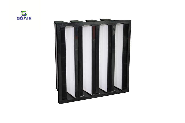 High Filtration Efficiency Pleated Air Filters F9 12x24x12 For Cleanroom